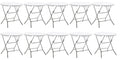 BTEXPERT Set of 10, White 32" Round 30" Height Round Plastic Folding Table Commercial Portable for Picnic Party Event Camping Banquet Card Dining Wedding Home Kitchen Indoor Outdoor