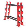 BELUND Dumbbell Rack Stand 650LBS Capacity Weight Rack 2tiers Steel Barbell Rack Kettlebell Storage for Dumbbells Holders for Home Gym Storage