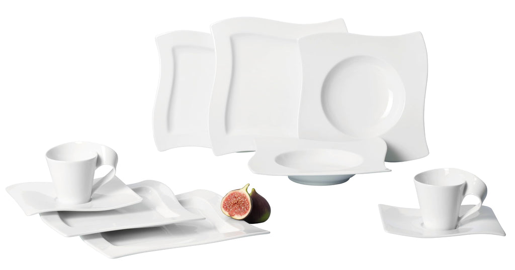 Villeroy & Boch NewWave 30-Piece Basic Dinnerware Set, White