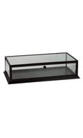 SSWBasics Black Wood Countertop Display Case - Sleek and Durable Design - 31¾ W x 18" D x