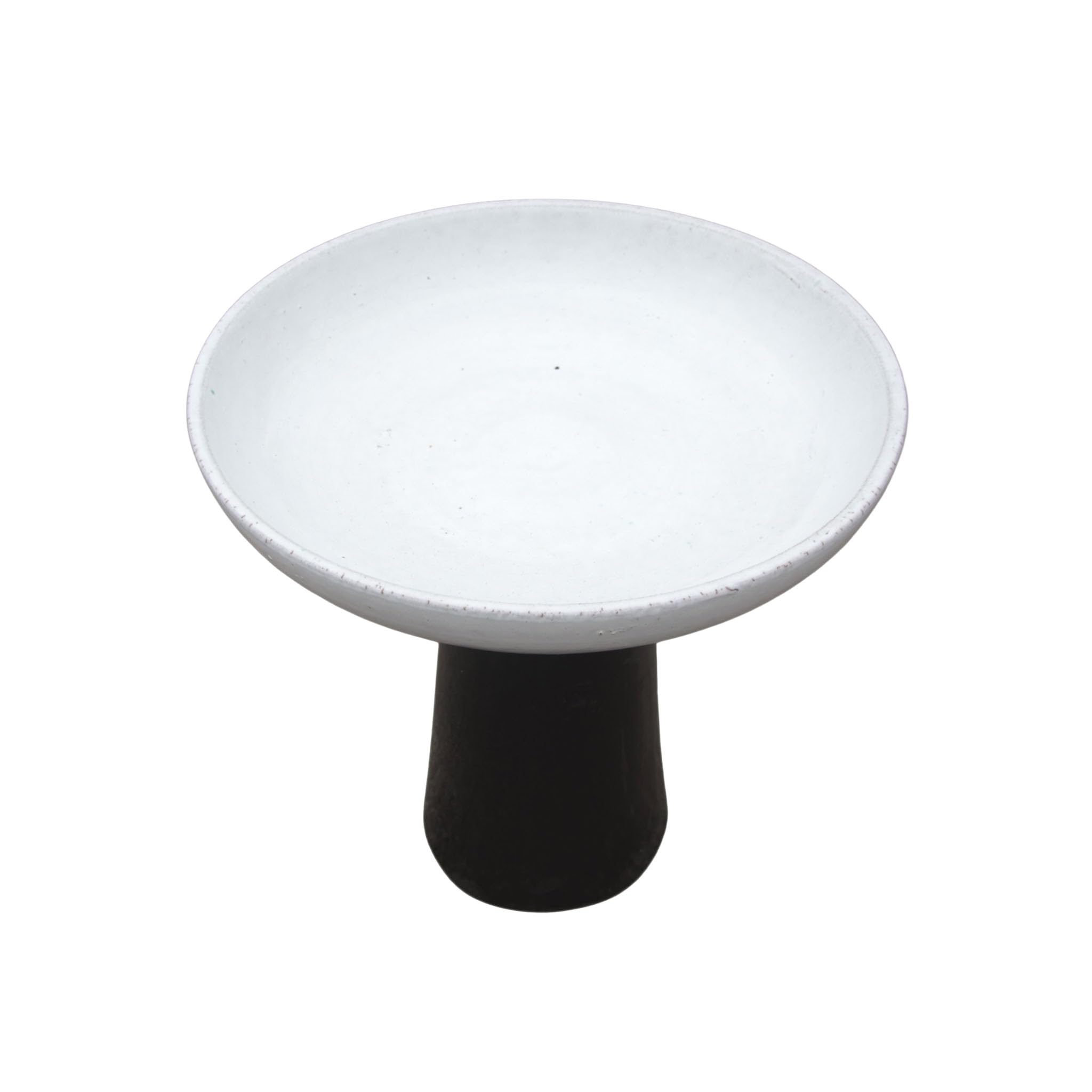 Ten Thousand Pots Ceramic Bird Bath Bowl Top and Black Stand