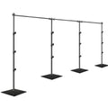 EMART 8.5x30ft(HxW) Photography Backdrop Stand for Parties, Adjustable Photo Pipe and Drape Background Back Drop Holder Frame Kit with Heavy Duty Metal Steel Base for Birthday Wedding - Black
