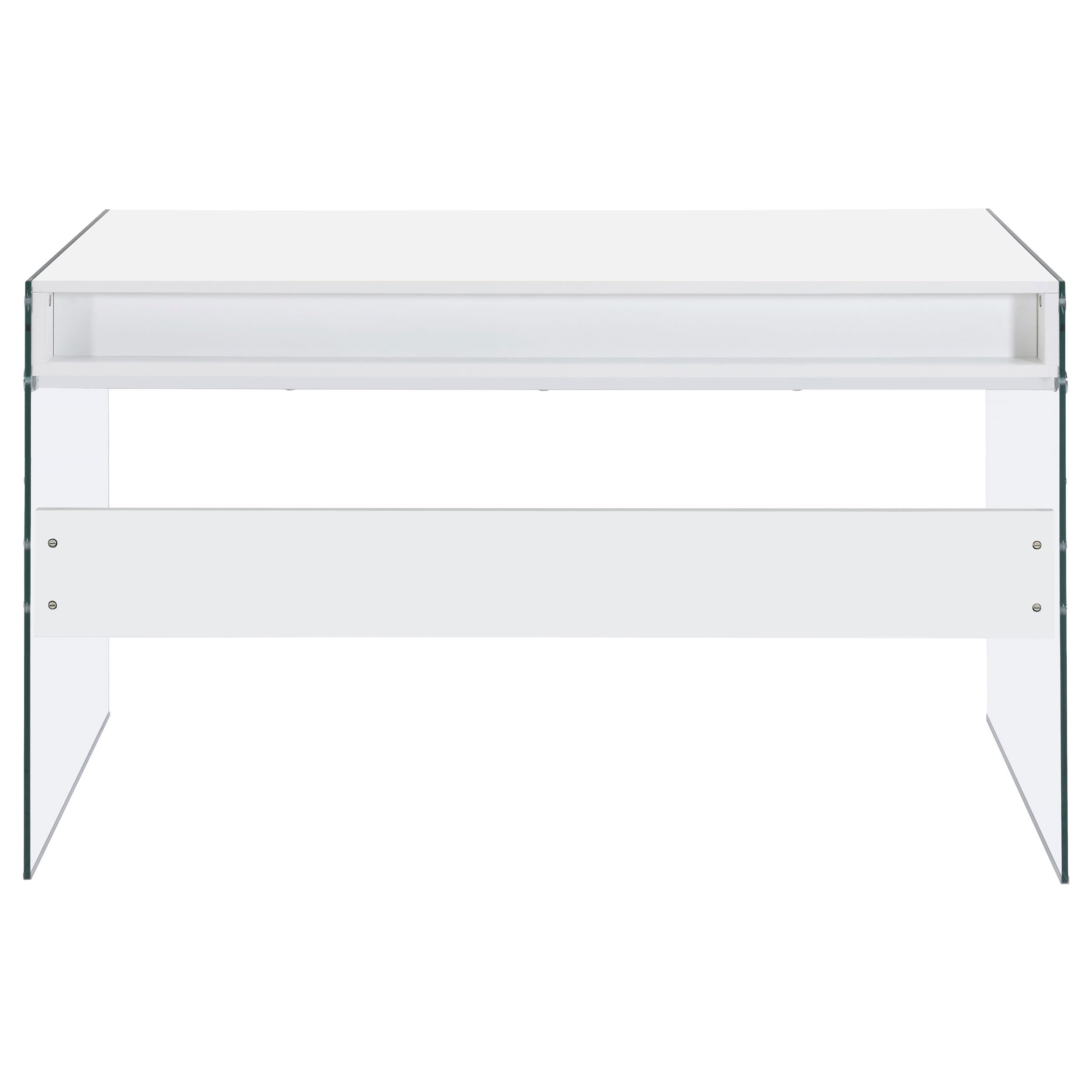 Coaster Home Furnishings Dobrev 48-inch 2-Drawer Writing Desk White High Gloss 800829