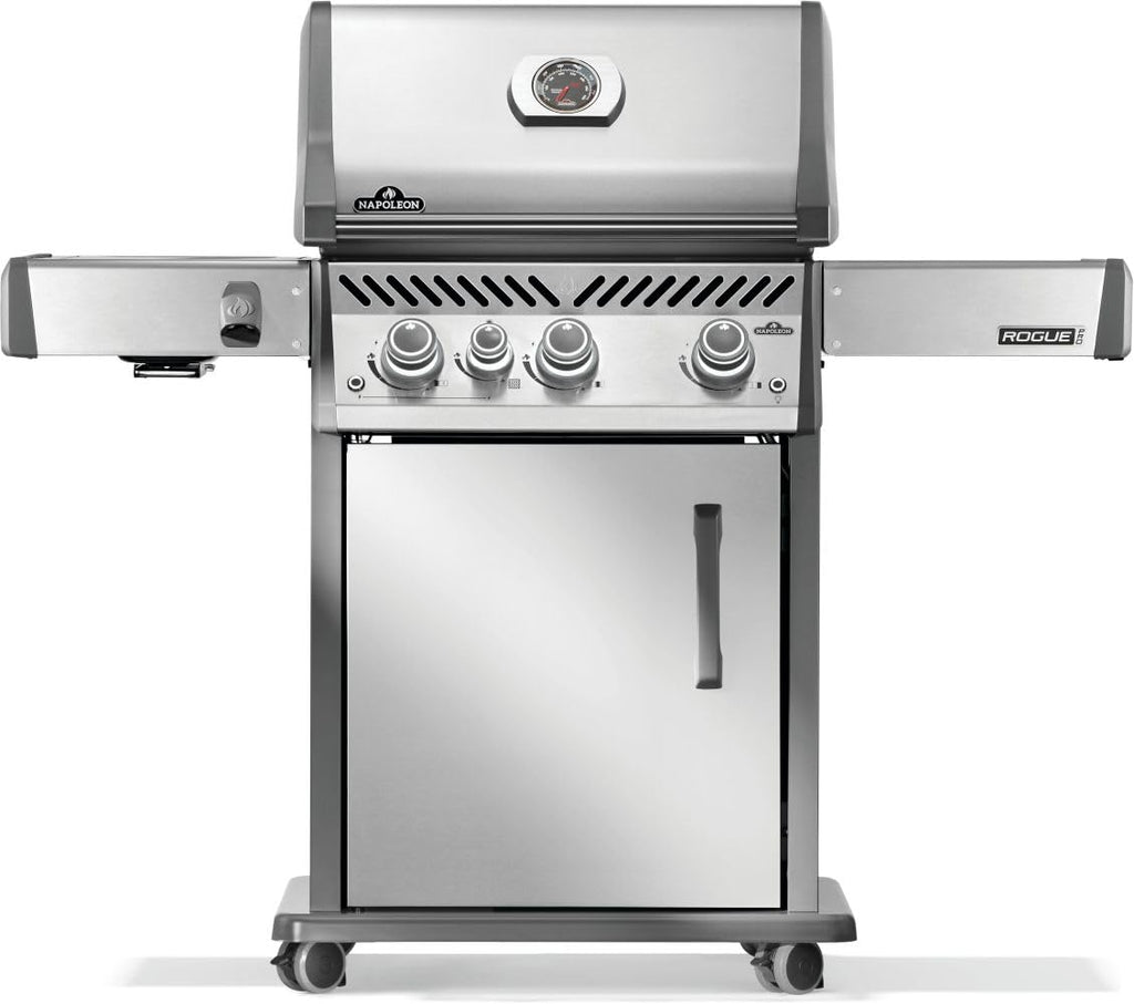 Napoleon Rogue PRO 425 Propane Gas Grill with Infrared Side Burner, Stainless Steel, Durable 4-Burner BBQ