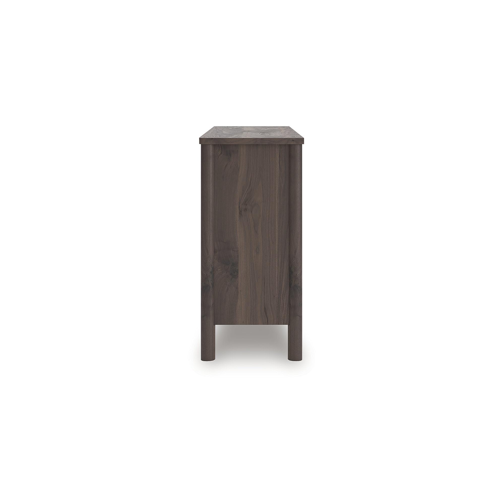 Signature Design by Ashley Symarro Casual 6-Drawer Dresser with Walnut Finish, Dark Brown