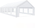 COBIZI 16x32FT Party Tent Heavy Duty White Event Shelter Outdoor Wedding Gazebo Canopy for Parties Carport BBQ Commercial with Removable Sidewall Windows, Powder Coating (Better Than Galvanized)