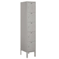 Salsbury Industries 65155GY-U Five Tier Box Style 12-Inch Wide 5-Feet High 15-Inch Deep Unassembled Standard Metal Locker, Gray