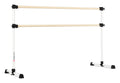 VITA Barre Portable Freestanding Double Ballet Barre, Prodigy, 6 Ft Bars, White | Adjustable Height, USA Made, Home or Gym Exercise Equipment for Kids & Adults | Dance, Fitness, Pilates