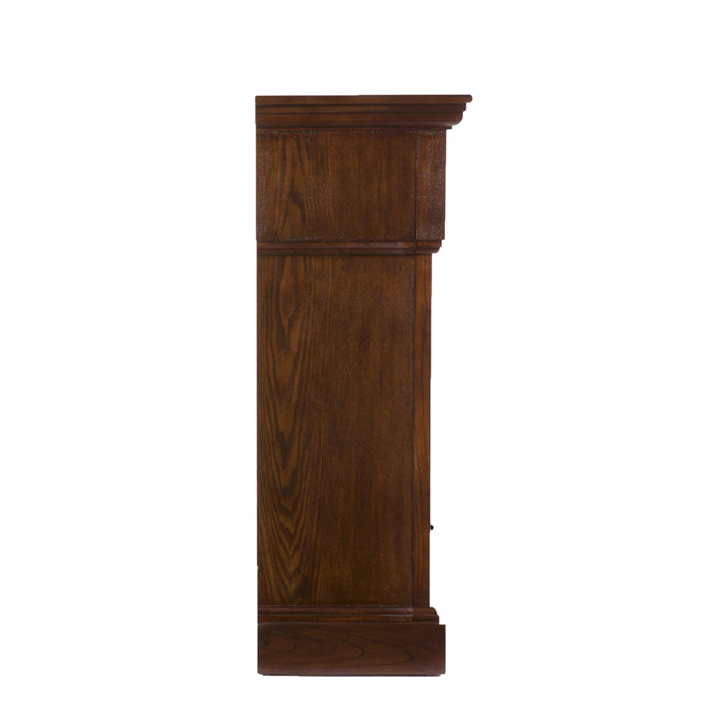 SEI Furniture Calvert Electric Carved Floral Trim 44" Fireplace, Espresso (AMZ8729EF)