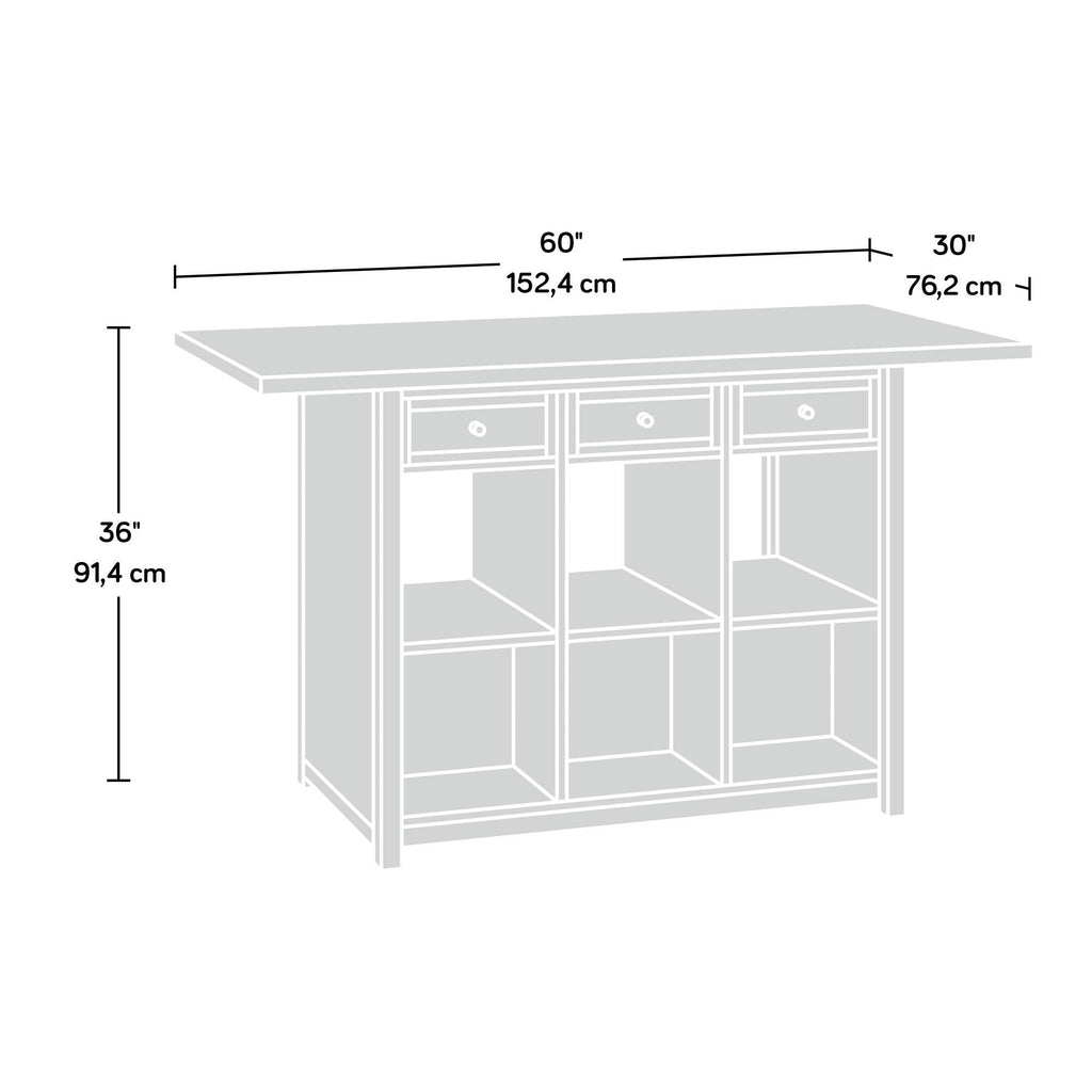 Sauder Craft Pro Series Craft Table/ Pantry cabinets, White finish