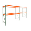 Global Industrial Teardrop Pallet Rack Add-On Unit, 144"W X 42"D X 120"H, 5970 lbs Shelf Capacity, Steel Construction, Orange & Green, For Industrial Storage