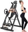 Gravity Heavy Duty Inversion Table with Headrest Adjustable Protective Strap Back Stretcher Machine for Pain Relief Therapy Body Fi