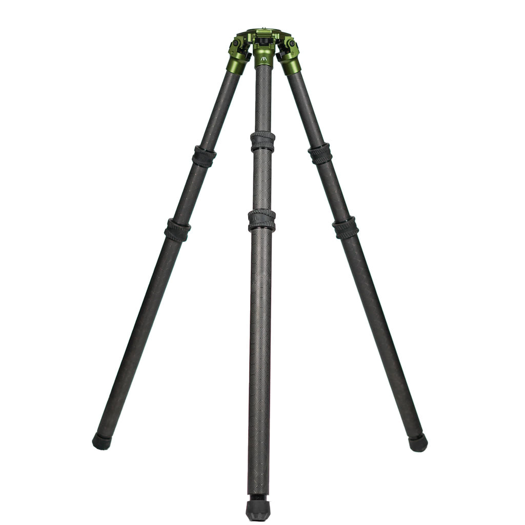 FatBoy Tripods Elevate 3 Section Tripod - Carbon Fiber and Aluminum Tripod with Durable Frame, Lightweight, Stable Design, Bubble Level, Adjustable Legs, and Hands-Free Operation for Hunting, Shooting