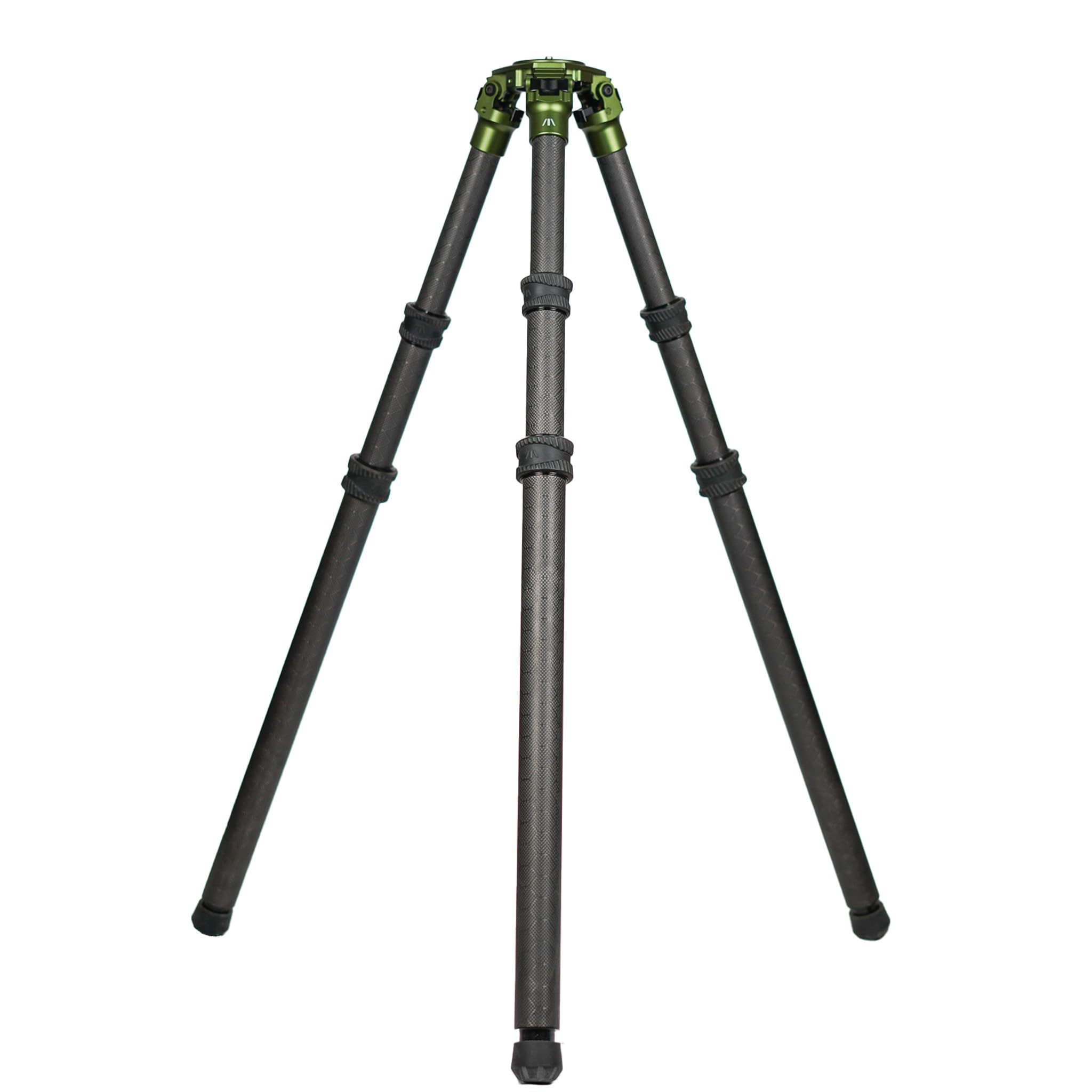 FatBoy Tripods Elevate 3 Section Tripod - Carbon Fiber and Aluminum Tripod with Durable Frame, Lightweight, Stable Design, Bubble Level, Adjustable Legs, and Hands-Free Operation for Hunting, Shooting