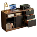 ModernMate 60" File Cabinet with 3 Drawer, Large Storage Sideboard, Filing Cabinet with Built-in Outlet and Adjustable Shelf for Living Room Study Home Office, 15.4" D x 60.2" W x 31.5" H
