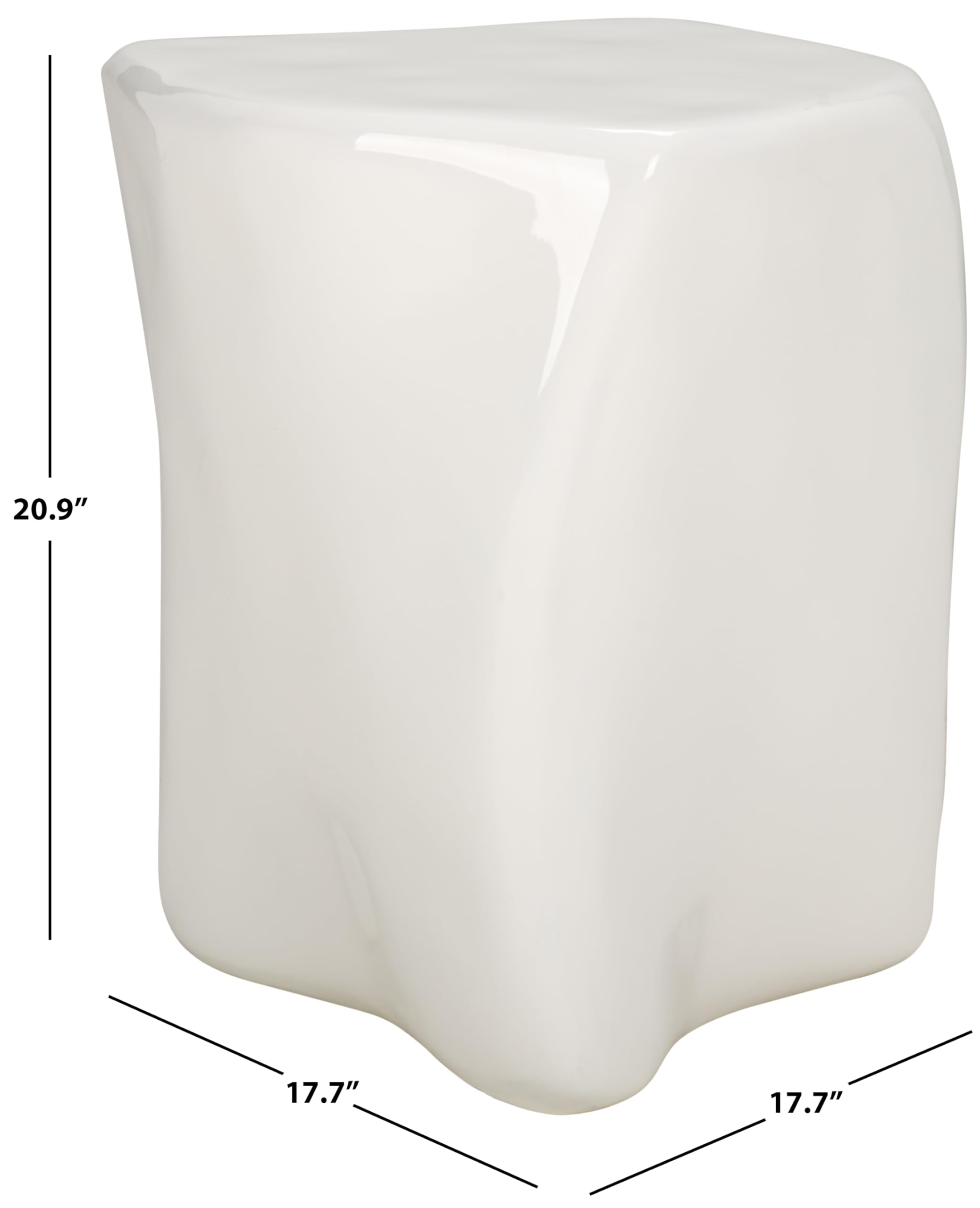 SAFAVIEH Couture Collection Wynnona Contemporary White Concrete Accent Table (Fully Assembled)