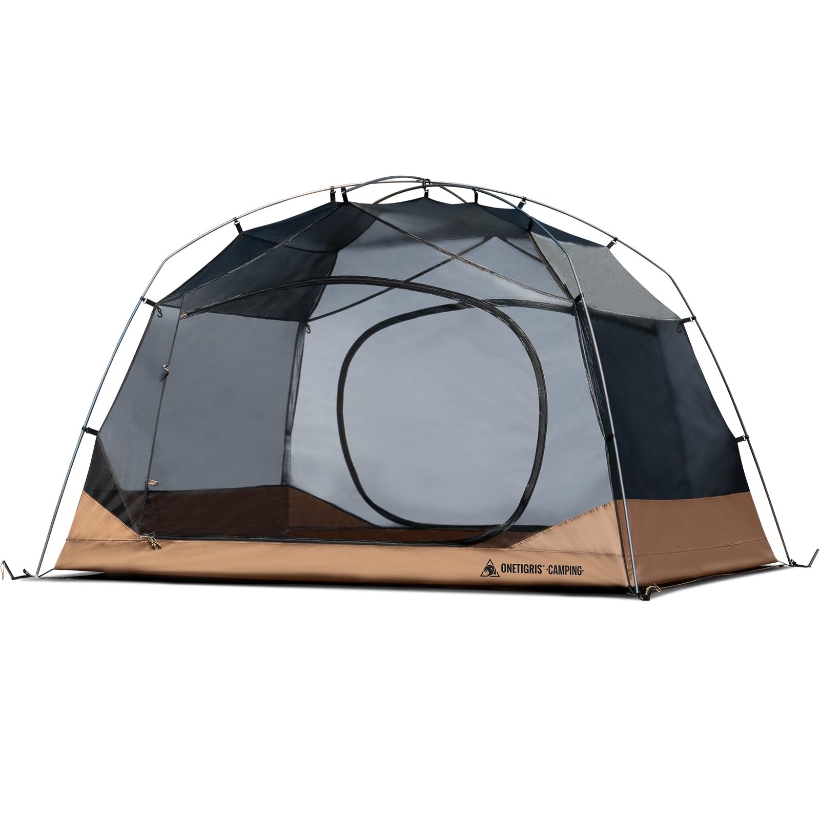 OneTigris JOVIAN 4 Person Camping Tent 3 Season Family Shelter Easy Setup Outdoor Backpacking with 2000mm Outer Rainfly, 5000mm Bottom & Waterproof Floor Mat