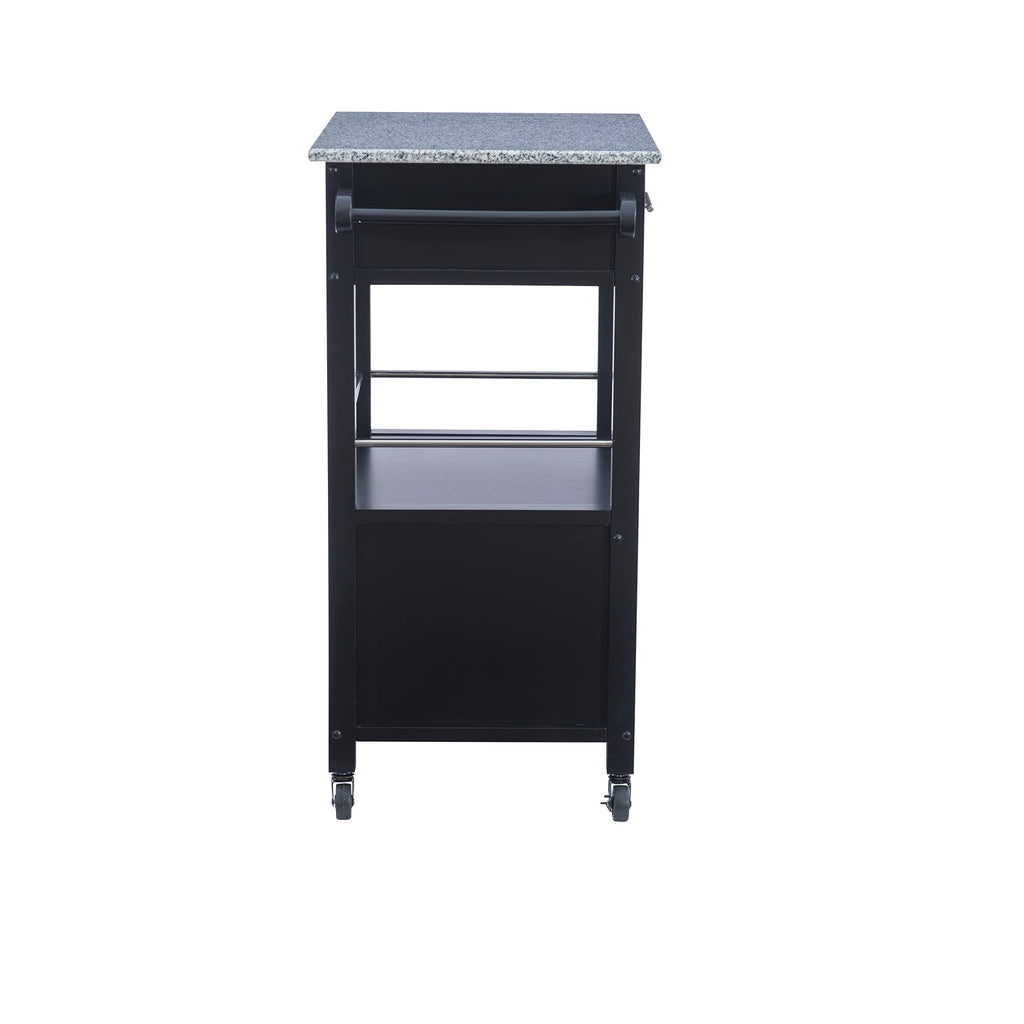 Linon Cayden Black Kitchen Cart,