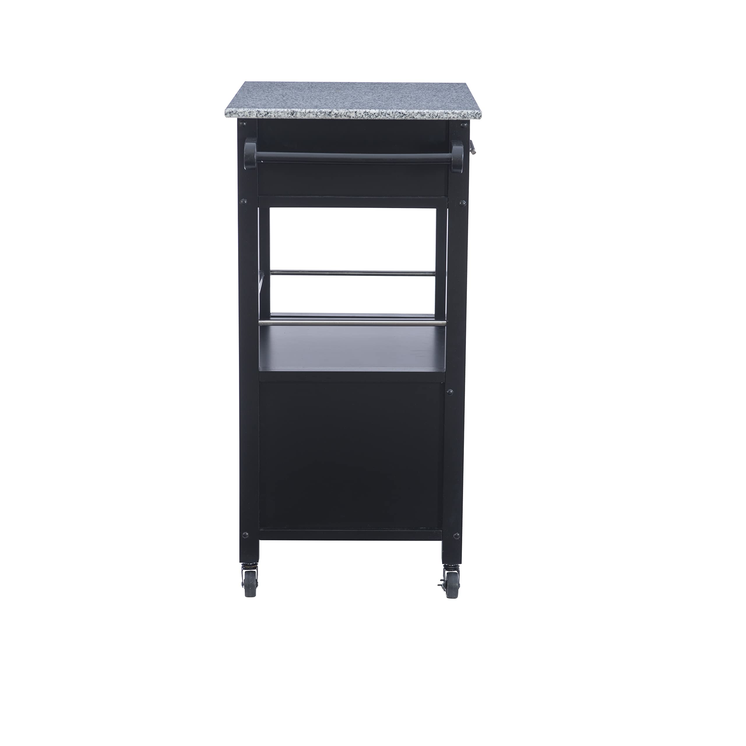 Linon Cayden Black Kitchen Cart,