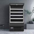FRICOOL 52" Display Refrigerators Open Air Food Refrigerated Display Case for Commercial Bakery Pastry Refrigerated Upright Display Cooler Case for Stores, Supermarkets, Bar, Shops, 36~41℉, Black