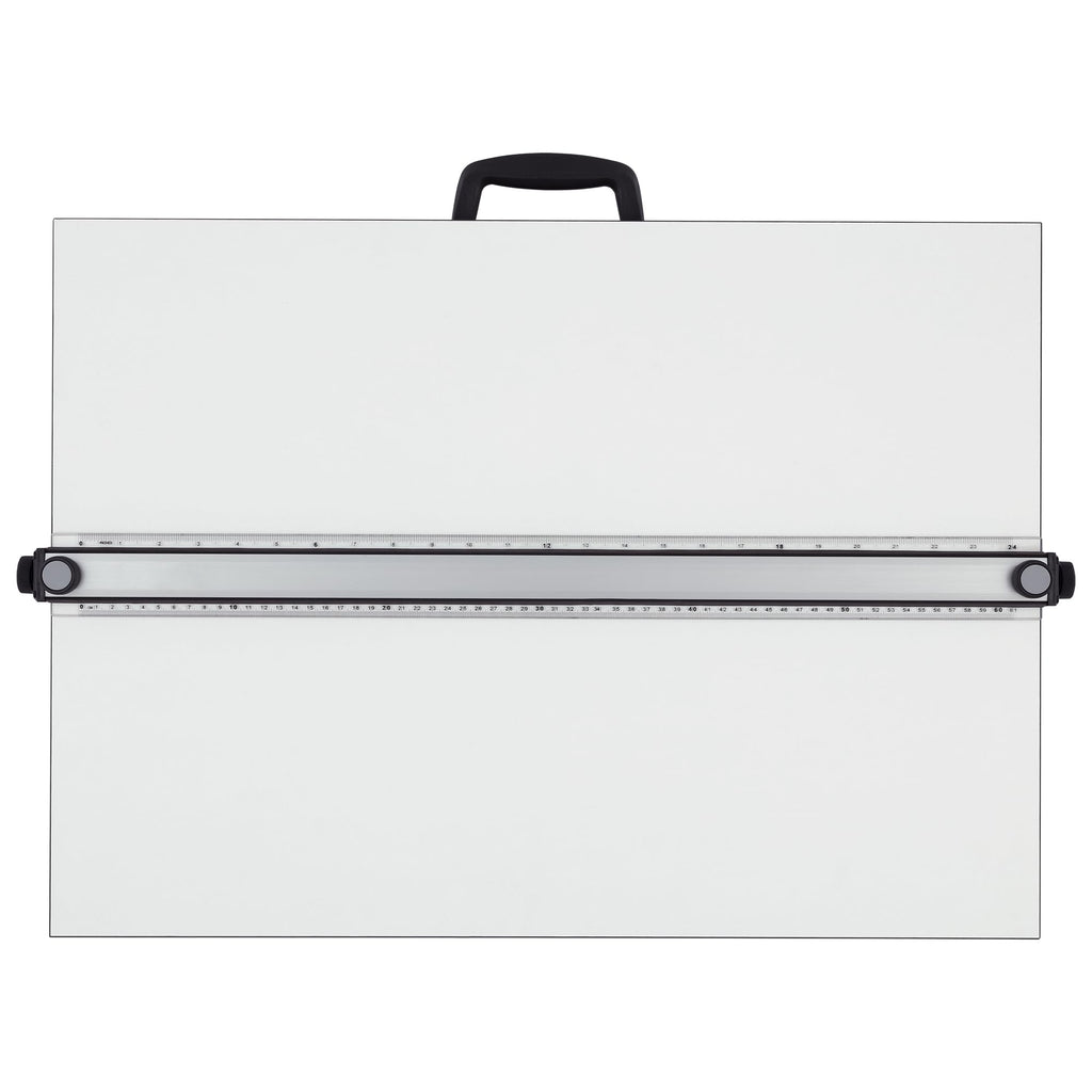 Acurit Multi-Angled 24”x36” PXB Drawing Board for Artists and Designers - Portable Tabletop Workspace, Drawing, Sketching, Drafting, Painting - Portable Laminated Surface w/Ruler & Parallel Motion Bar