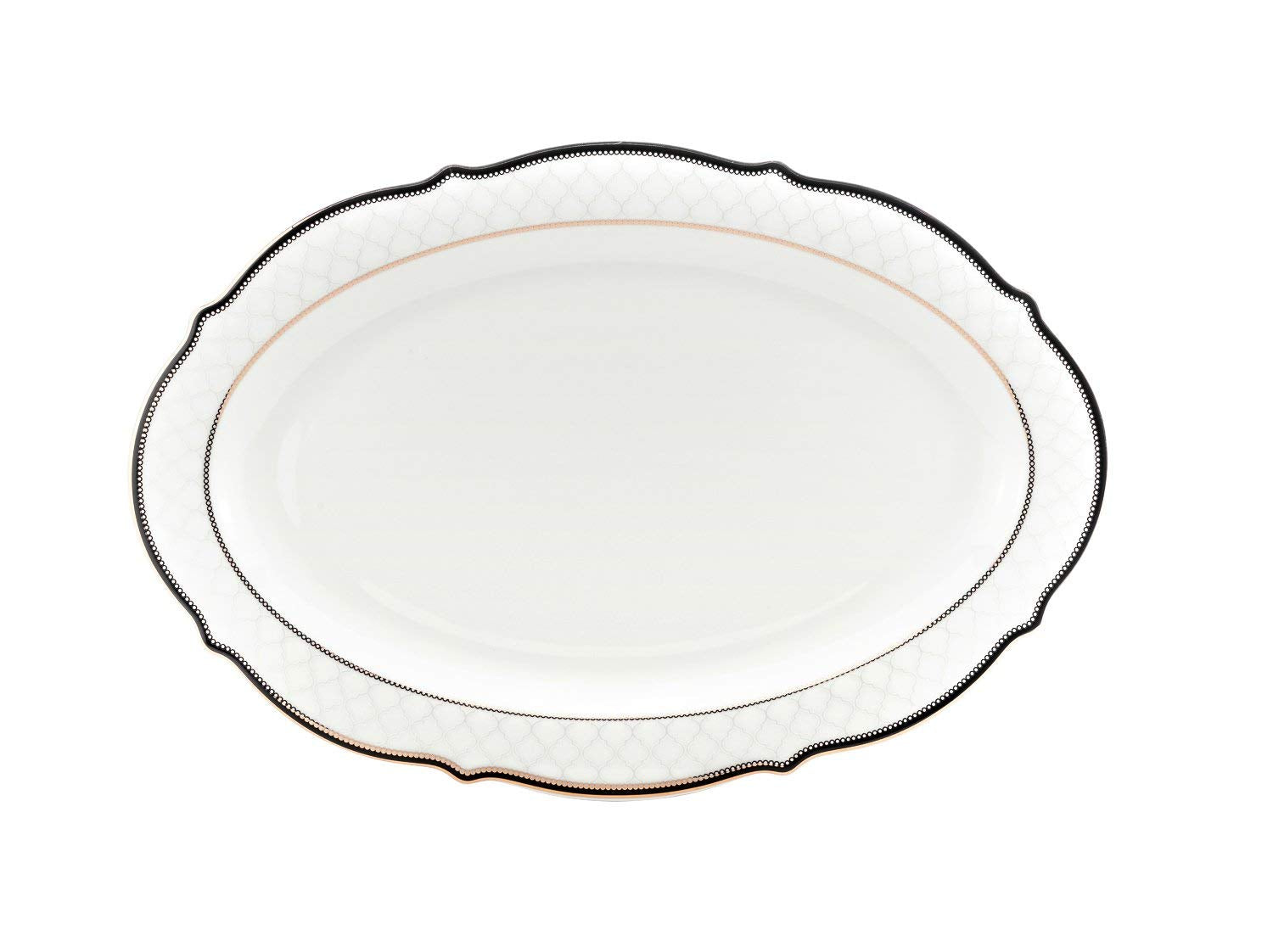 Euro Porcelain 57-pc Banquet Dinnerware Set, Luxury Bone China Tableware, Service for 8 (6664-3) 6664-20
