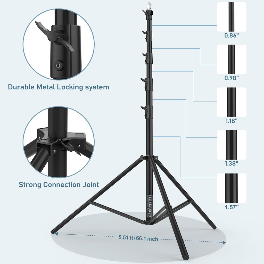 20 FT Extreme Tall Tripod Video Camera Sports Tripods Stand Telescoping Light Stand with 3 Sandbags, Carry Bag & 1/4" 3/8" Screw Adapter, Sky High Tripod for Studio, Indoor, Outdoor Photography
