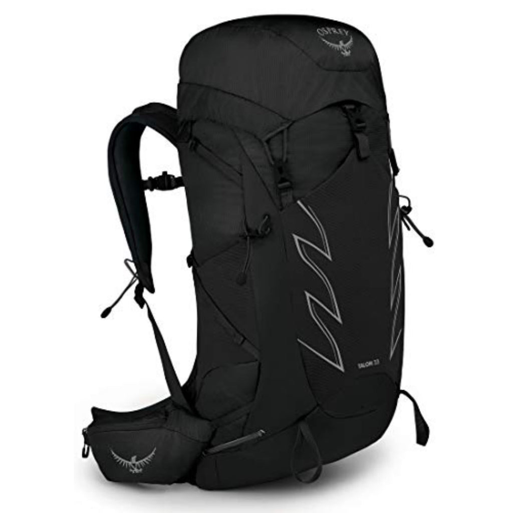 Osprey Talon 33L Men's Hiking Backpack with Hipbelt, Stealth Black, S/M