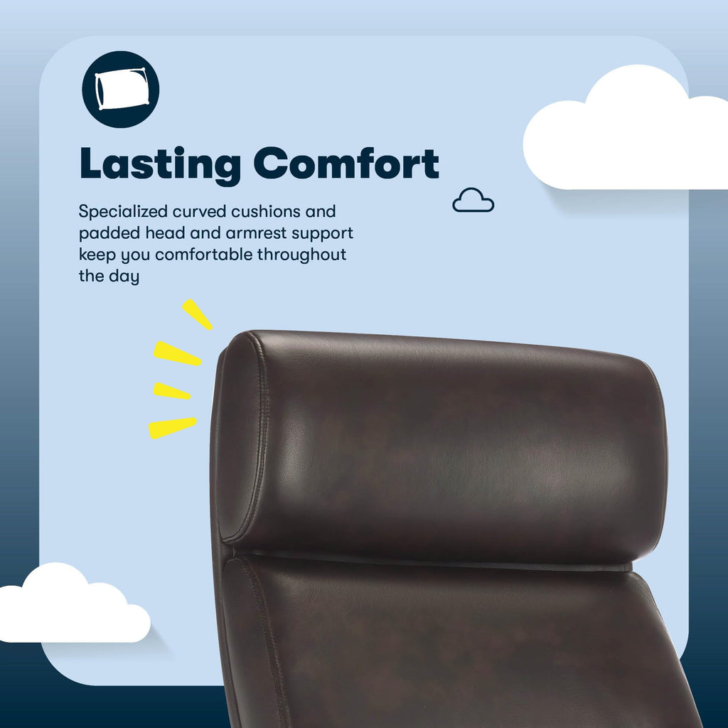 Serta Comfort Executive Big & Tall Office Chair, Ergonomic High-Back Computer DeskChair, Semi Plush Cushion Seat, Soft Padded Armrests, SertaQuality Foam, Metal Swivel Base, Bonded Leather, Black