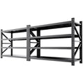 AXASIIO 2 Set 79" W Heavy Duty Storage Shelves, 8000LBS Adjustable Garage Shelving Unit, Rust Proof Large Metal Storage Rack, 24" Dx79 Wx74 H Industrial Shelving for Warehouse, Basement, Supermarket