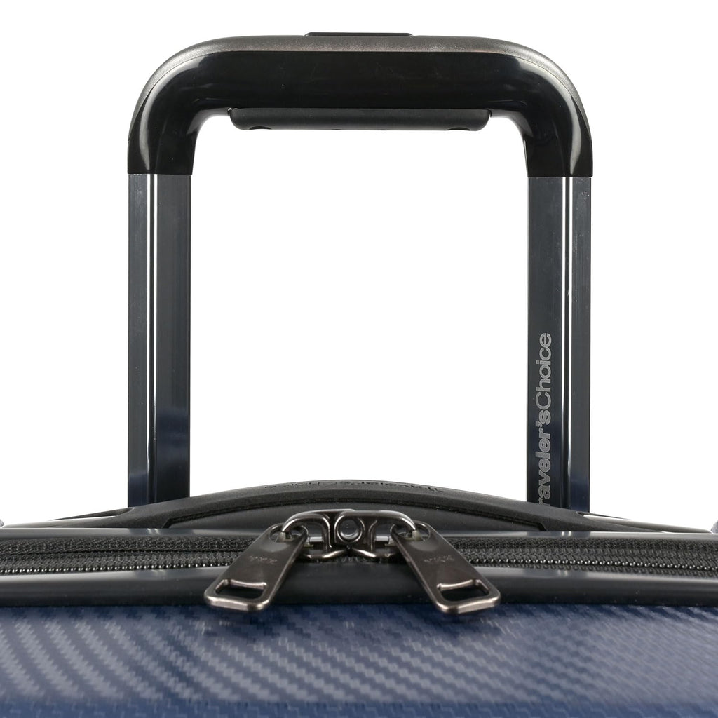 Traveler's Choice Granville II Polycarbonate Expandable Spinner Luggage, Navy, 2 Piece Set (21/29)