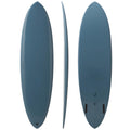 nanazero Wood Skin Surfboard Mid Length MID02 Twin 6'8" Graysh Blue, Durable and Light-Weight Structure, Twin Pin