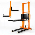 1100 Lbs Electric Manual Pallet Stacker, 63" Lift Height 1500W Powered Walkie Stacker with 48V 10Ah Battery, Manual Hand Forklift Pallet Truck for Warehouse, Logistics, Workshop