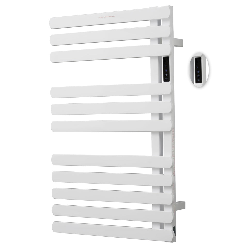 BLARALA Electric Towel Warmer Rack,Heating Towel Warmer, Timer & Temperature Control, 11 Bar Stainless Steel Towel Heater for Bathroom, White, Plug-in(31.5x19.69x4.92in) Nordic Style