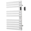 BLARALA Electric Towel Warmer Rack,Heating Towel Warmer, Timer & Temperature Control, 11 Bar Stainless Steel Towel Heater for Bathroom, White, Plug-in(31.5x19.69x4.92in) Nordic Style
