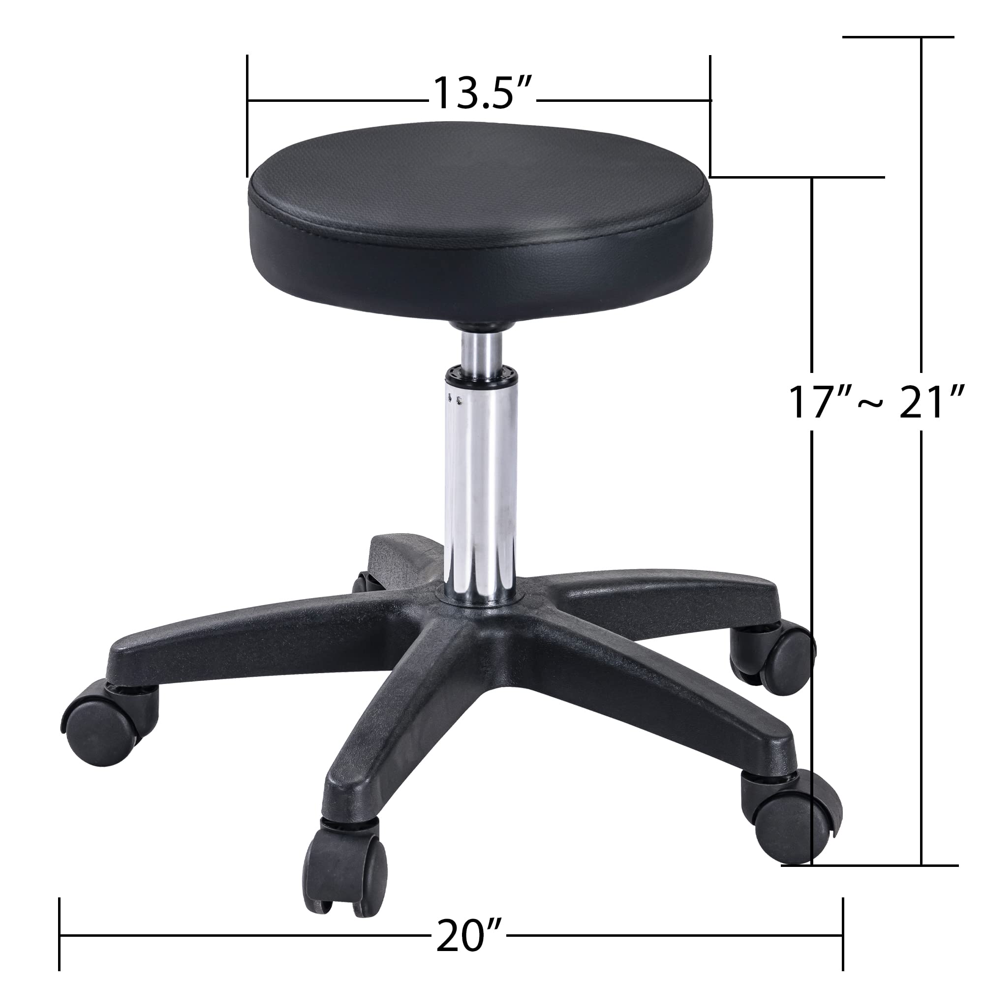 Massage Salon Tattoo Chair with Two Trays Esthetician Bed with Hydraulic Stool,Multi-Purpose 3-Section Facial Bed Table, Adjustable Beauty Barber Spa Beauty Equipment (Black)