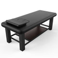 Ufurpie Professional Heavy-Duty Stationary Massage Table, Fixed Backrest Wide Exam Table, Metal Frame Treatment Bed for Spa Facial Salon Physical Therapy, Luxury PU Leather, Black, 31.5'' W × 75'' L