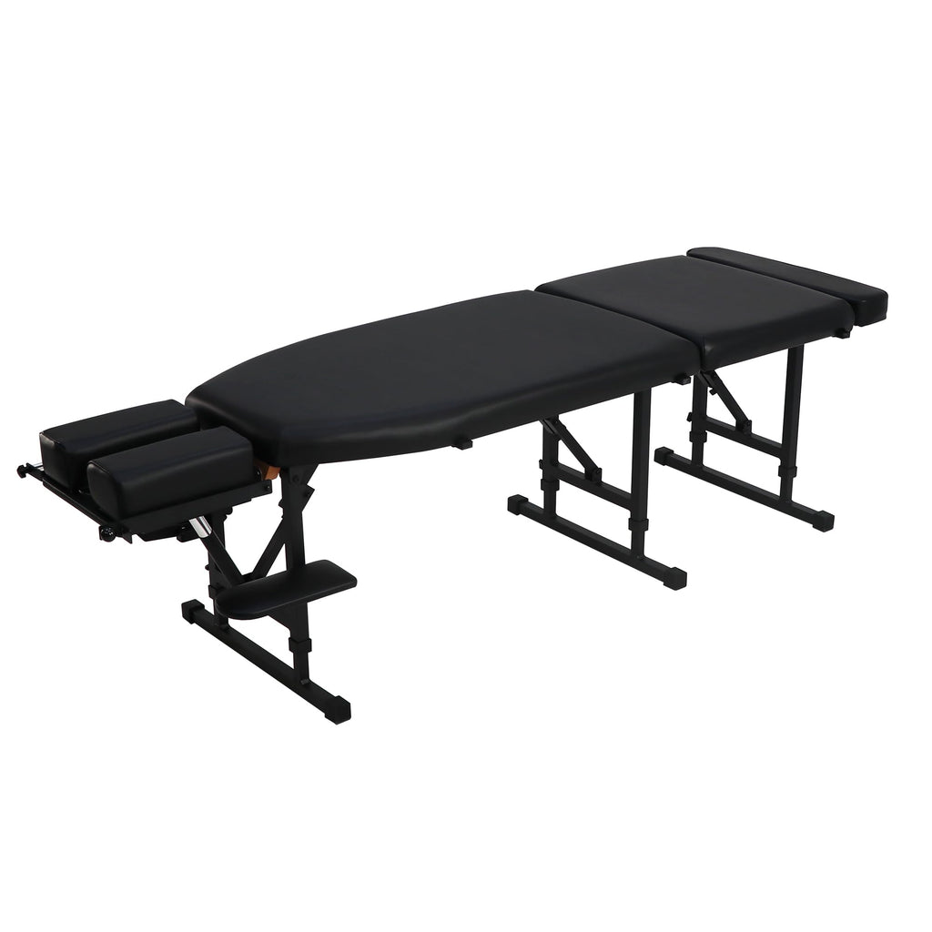 Helsevesen Arena 160 Portable Chiropractic Table, Foldable Massage Treatment Table, 8-Level Height Adjustment
