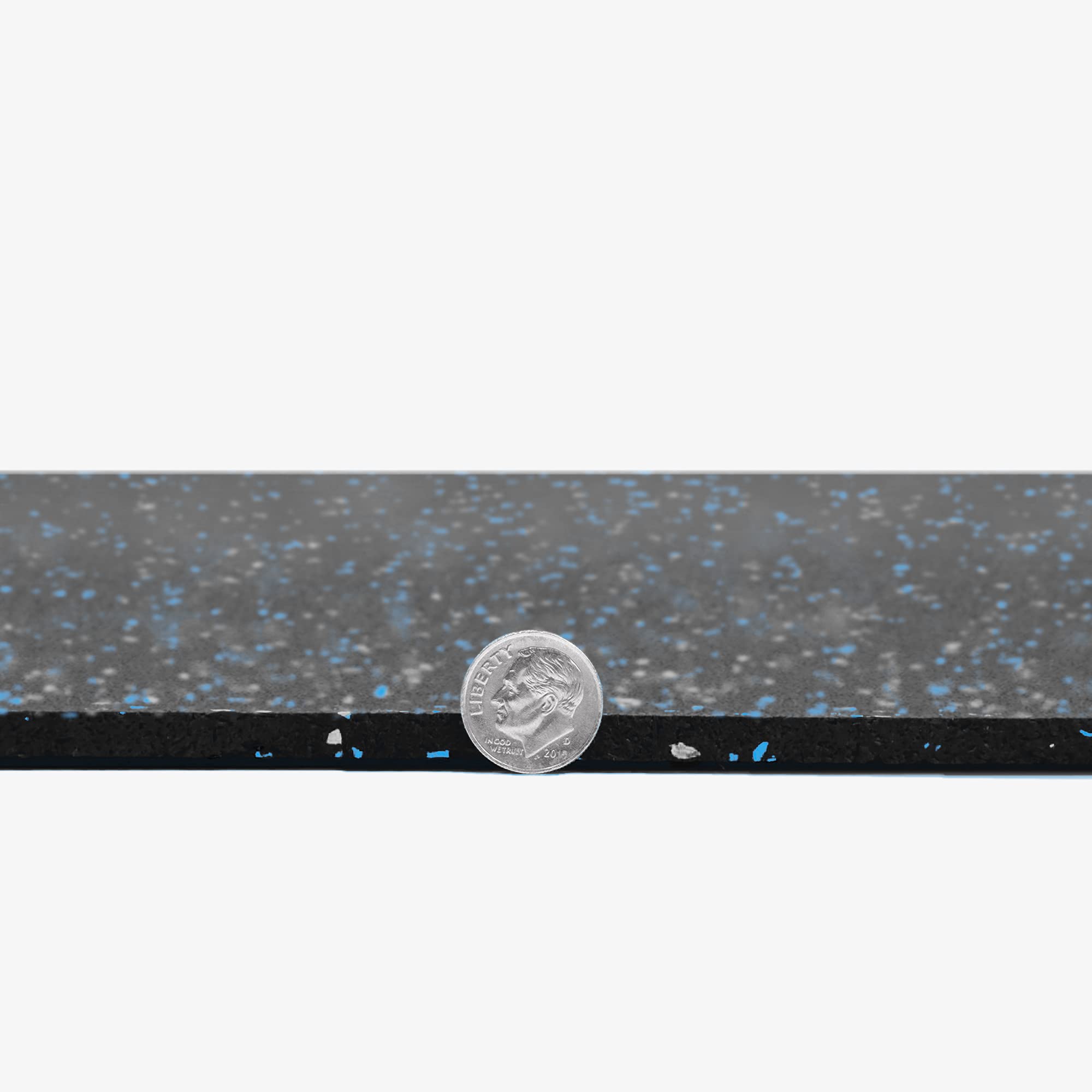 IncStores 1/4" Tough Rubber Roll (4' x 10') - Excellent Gym Floor mats for Medium/Large Equipment and Light/Moderate Free Weights (5 Mats - 4'x10' Blue/Grey)