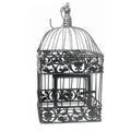QTBH Universal Birdcage Bird Carrier Fashion Wedding Birdcage Iron Home Decoration Square Bird Cage Custom Decorative Cage Black White Parrot Cage Outdoor Bird Aviary (Size : Large)