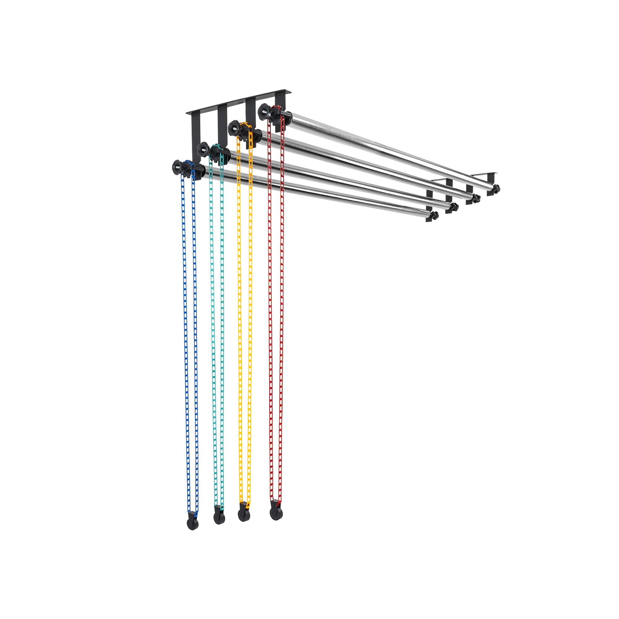 TENBEST Photography Backdrop Roller Support System, 4 Rollers, 120-inch Stainless Steel Crossbars, Wall/Celing/Light Stand Backdrop Mount, Background Support