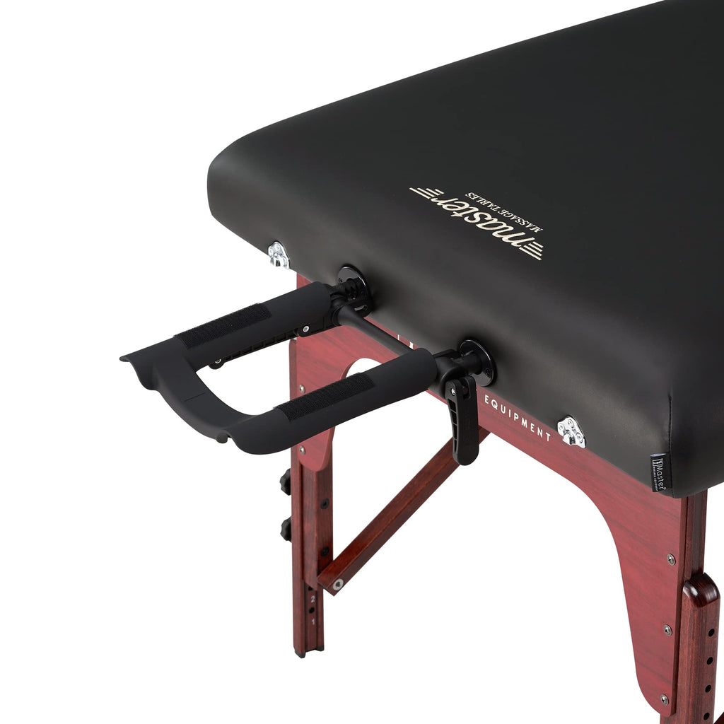 Master Massage 31" Montclair™ Portable Massage Table Package with Therma-Top® - Adjustable Heating System, Shiatsu Cables, & Reiki Panels! (Black)