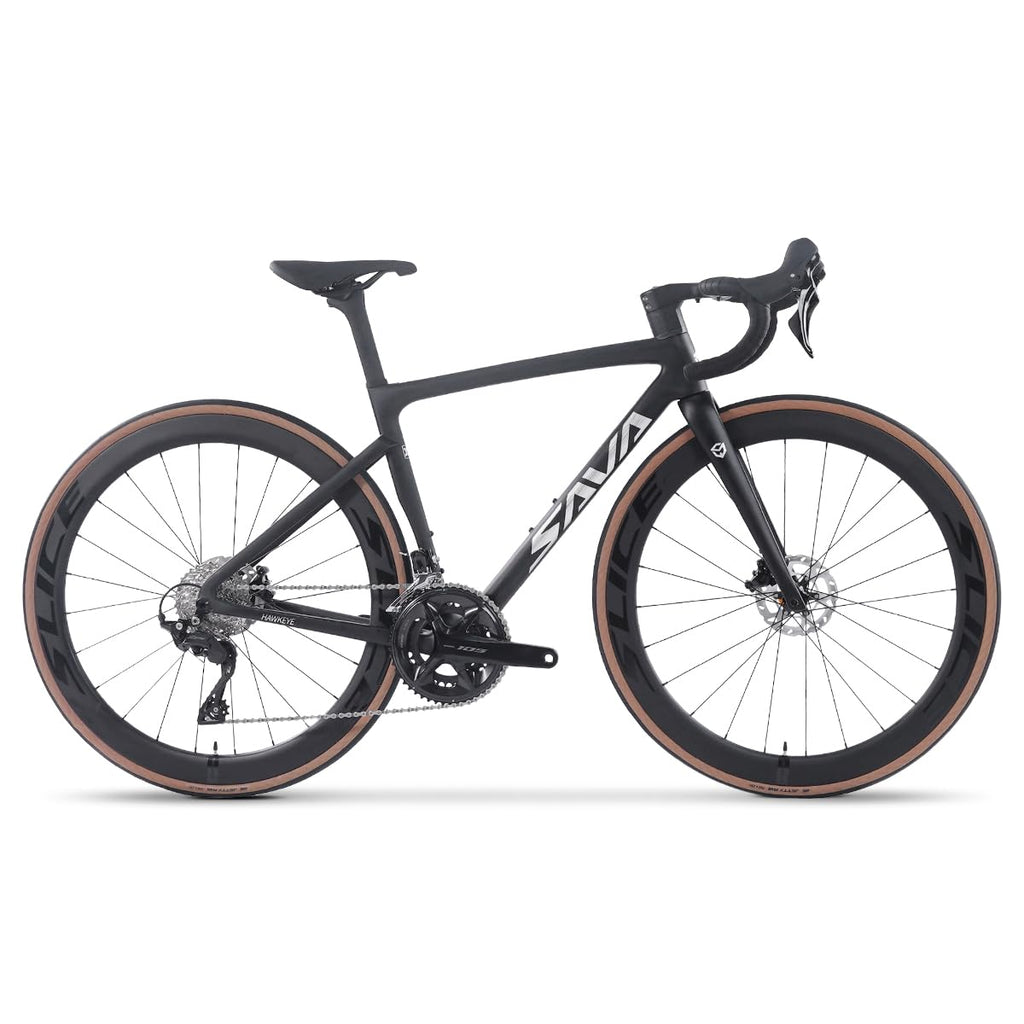 SAVADECK Carbon Road Bike,Lightweight Full Carbon Racing Bicycle with Shimano R7120 24S Shift Groupset and Hydraulic Oil Disc Brake Bike