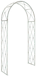 SAFAVIEH Outdoor Collection Atticus Antique Dark Green Wrought Iron Lattice Arch Garden Arbor