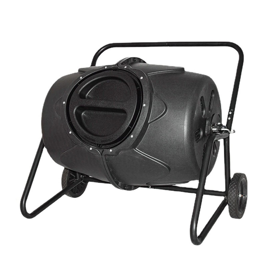 Electric Compost Bin Compost Tumbler Bin with Wheels and Handle, Mobile Heavy Duty Rotating Outdoor Organic Compost Bin Tumbling Mixer Composter for Kitchen Waste & Garden Clippings, Large 190L/50 Gal
