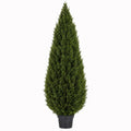 SilksAreForever 6' Outdoor UV-Proof Artificial Cedar Cone-Shaped Artificial Topiary Tree w/Pot -Green