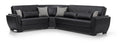 Ottomanson Convertible Sectional Sofa Bed with Hidden Storage & Click-Clack Sit-to-Sleep Sleeper Conversion – Rounded Arm, Firm Support L-Shaped Corner Couch Bed for Living Room & Guest Room, Black