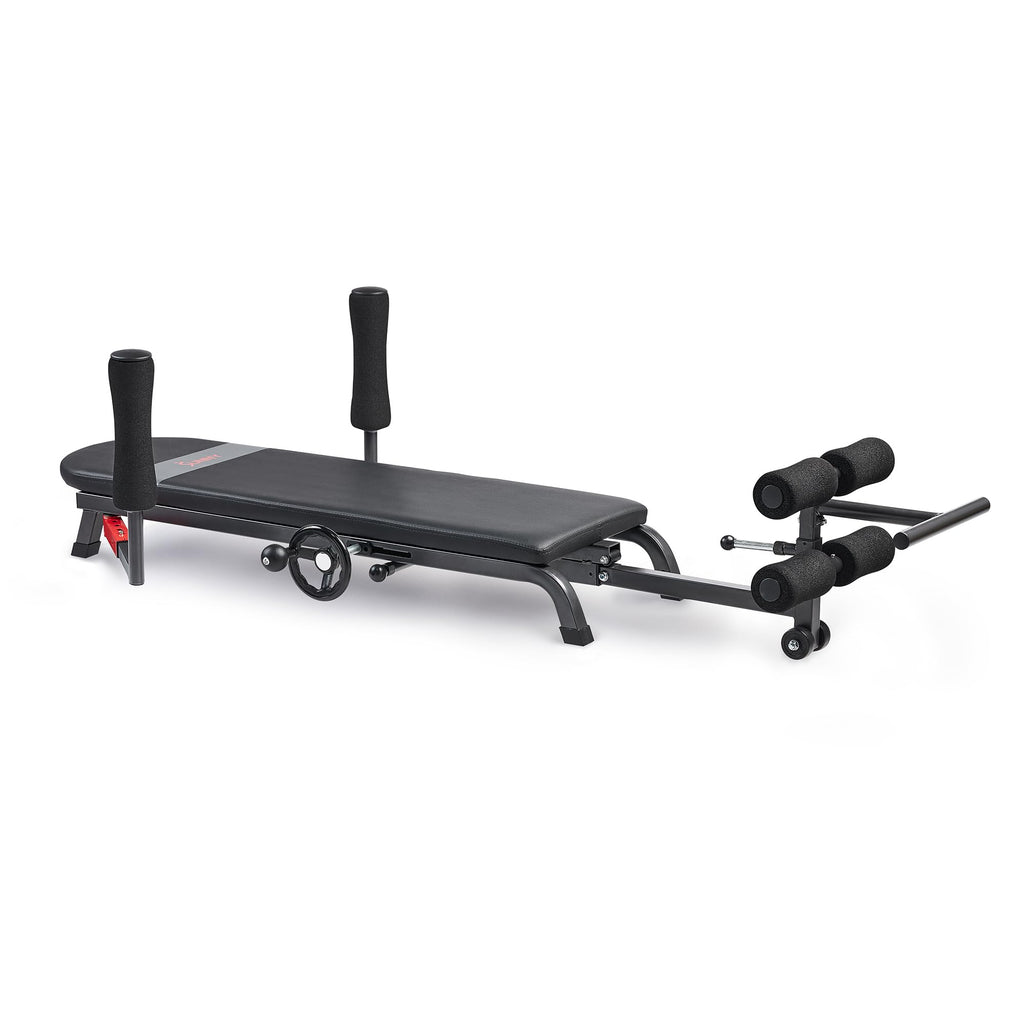 Sunny Health & Fitness No-Hang Inversion Decompression Table for Back Pain Relief, Adjustable Stretch Table, 400 LB Capacity