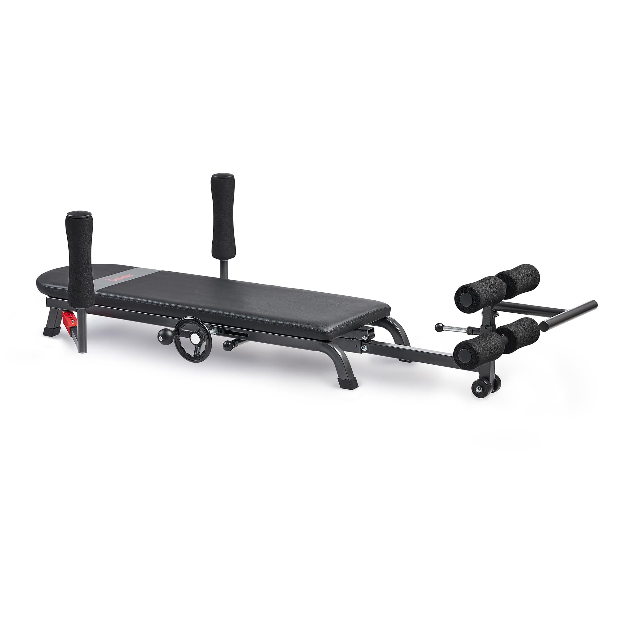 Sunny Health & Fitness No-Hang Inversion Decompression Table for Back Pain Relief, Adjustable Stretch Table, 400 LB Capacity