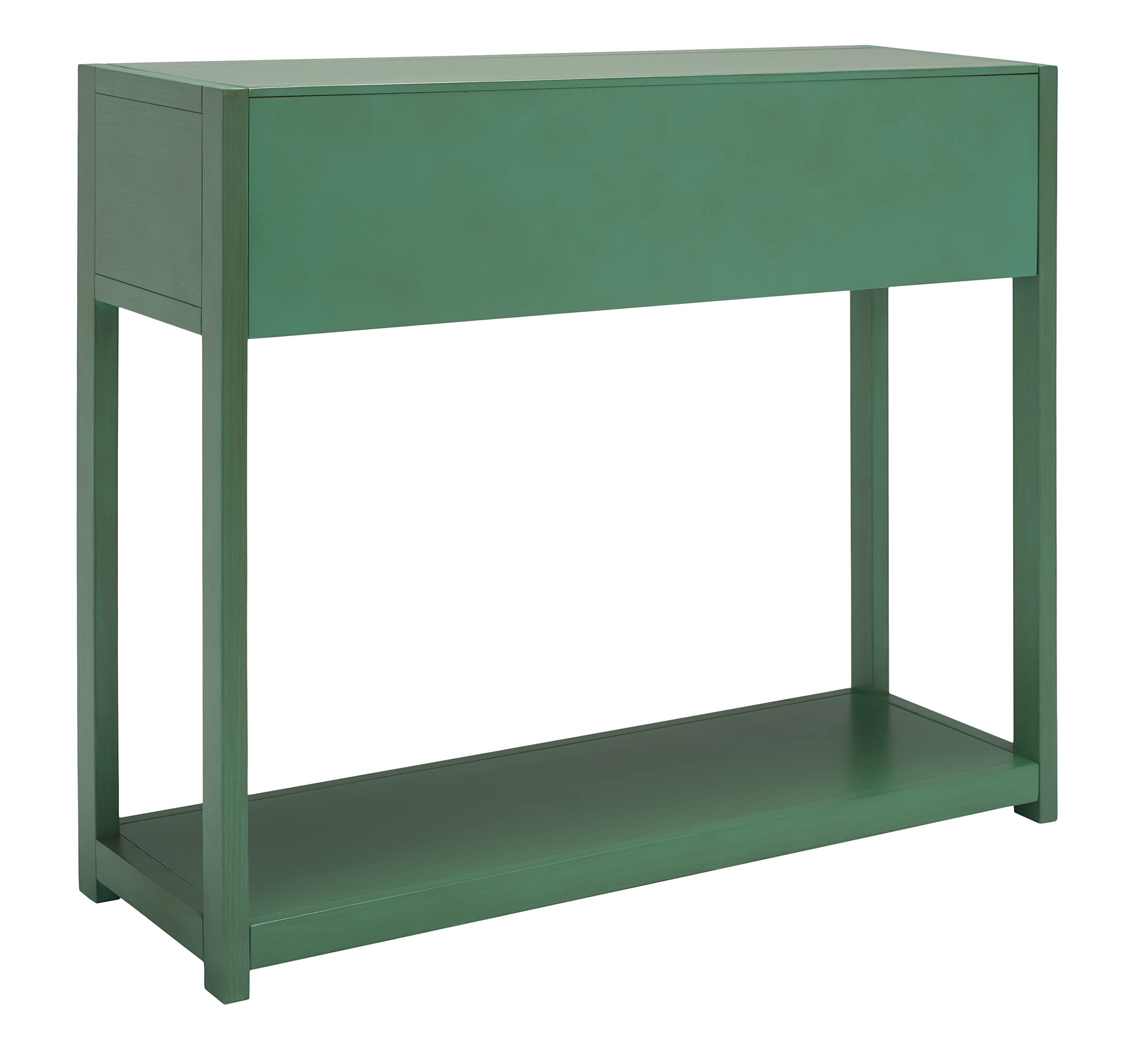 SAFAVIEH Home Collection Sadie Contemporary Turquoise Green 2-Drawer Console Table (Fully Assembled)